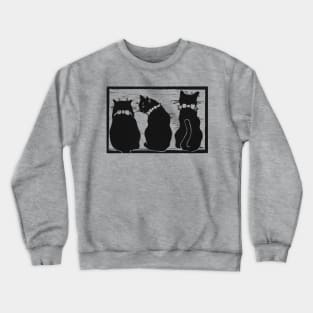 Three cats gossip Crewneck Sweatshirt